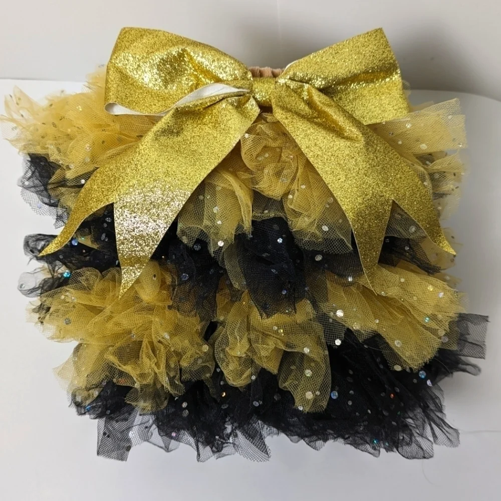 Toddler Black and Yellow Tule Bumblebee Sequin‎ Skirt 18-24 Months